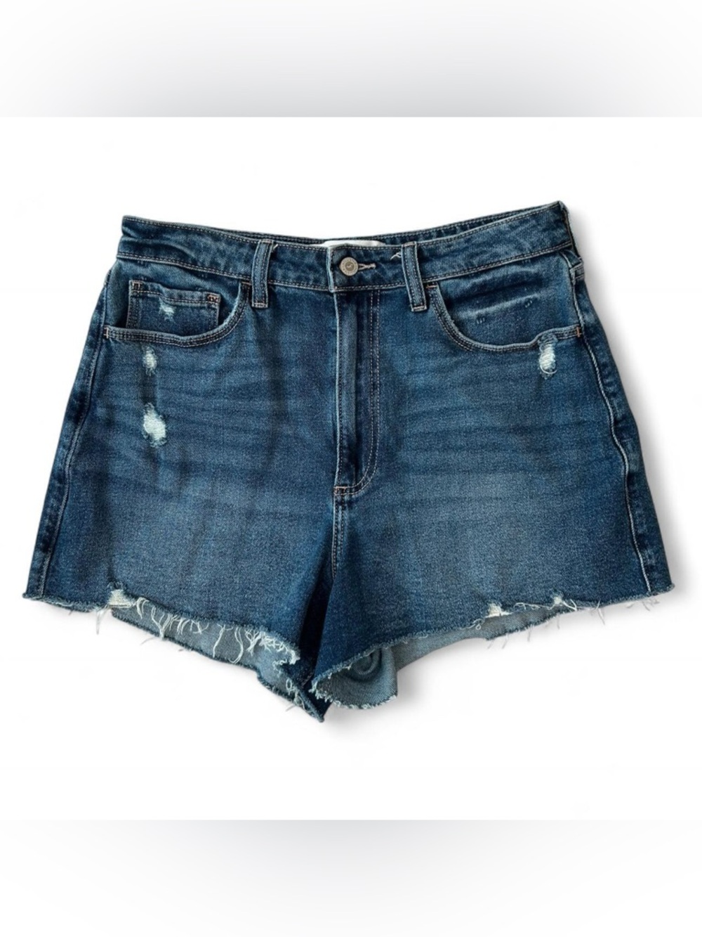 Hollister ultra high rise mom short dark wash curvy fit vintage stretch- Size 11